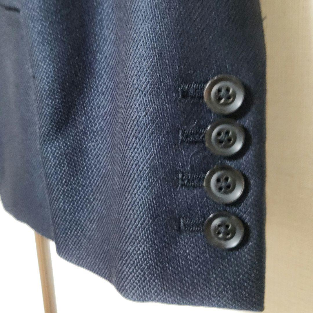 5351 POUR LES HOMMES バーズアイセットアップNAVY裾未処理