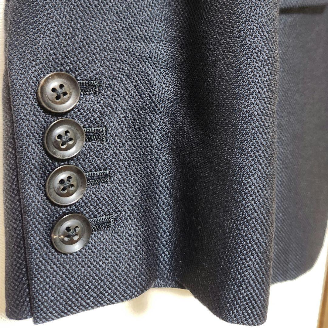 5351 POUR LES HOMMES バーズアイセットアップNAVY裾未処理