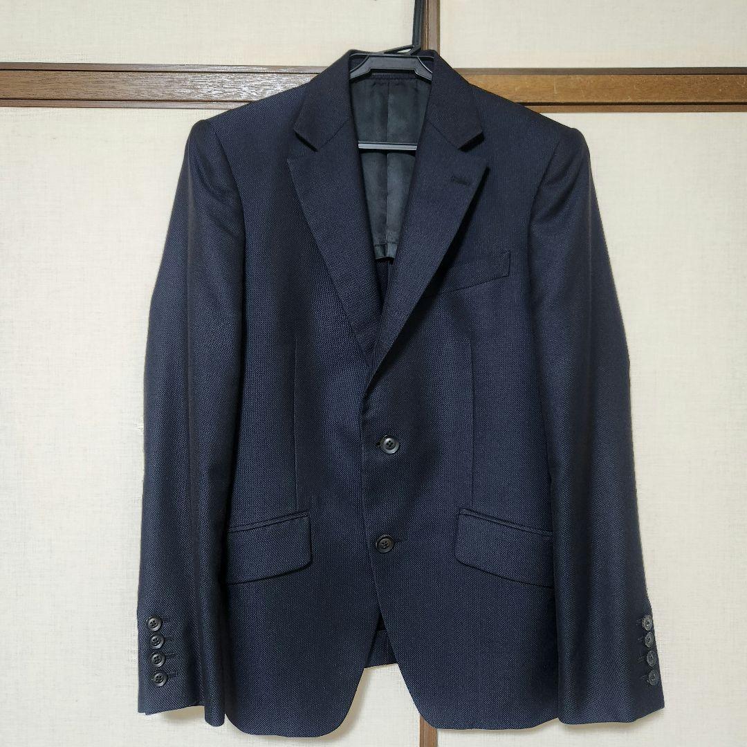 5351 POUR LES HOMMES バーズアイセットアップNAVY裾未処理