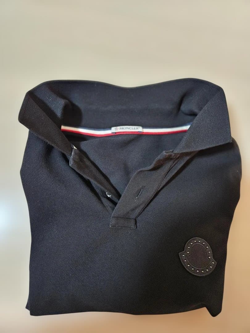 MONCLERブラックポロシャツsizeXL