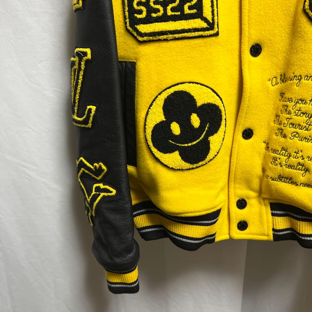 Louis Vuitton レザー エンブロイダリー バーシティ ジャケット