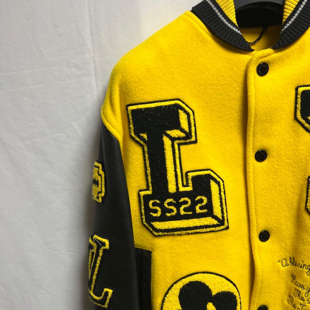 Louis Vuitton レザー エンブロイダリー バーシティ ジャケット