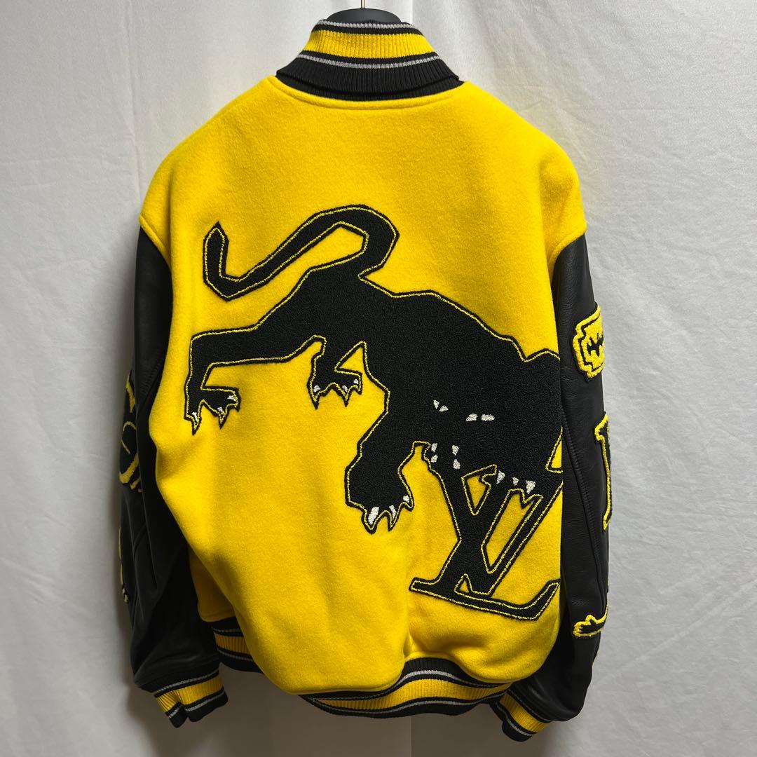 Louis Vuitton レザー エンブロイダリー バーシティ ジャケット