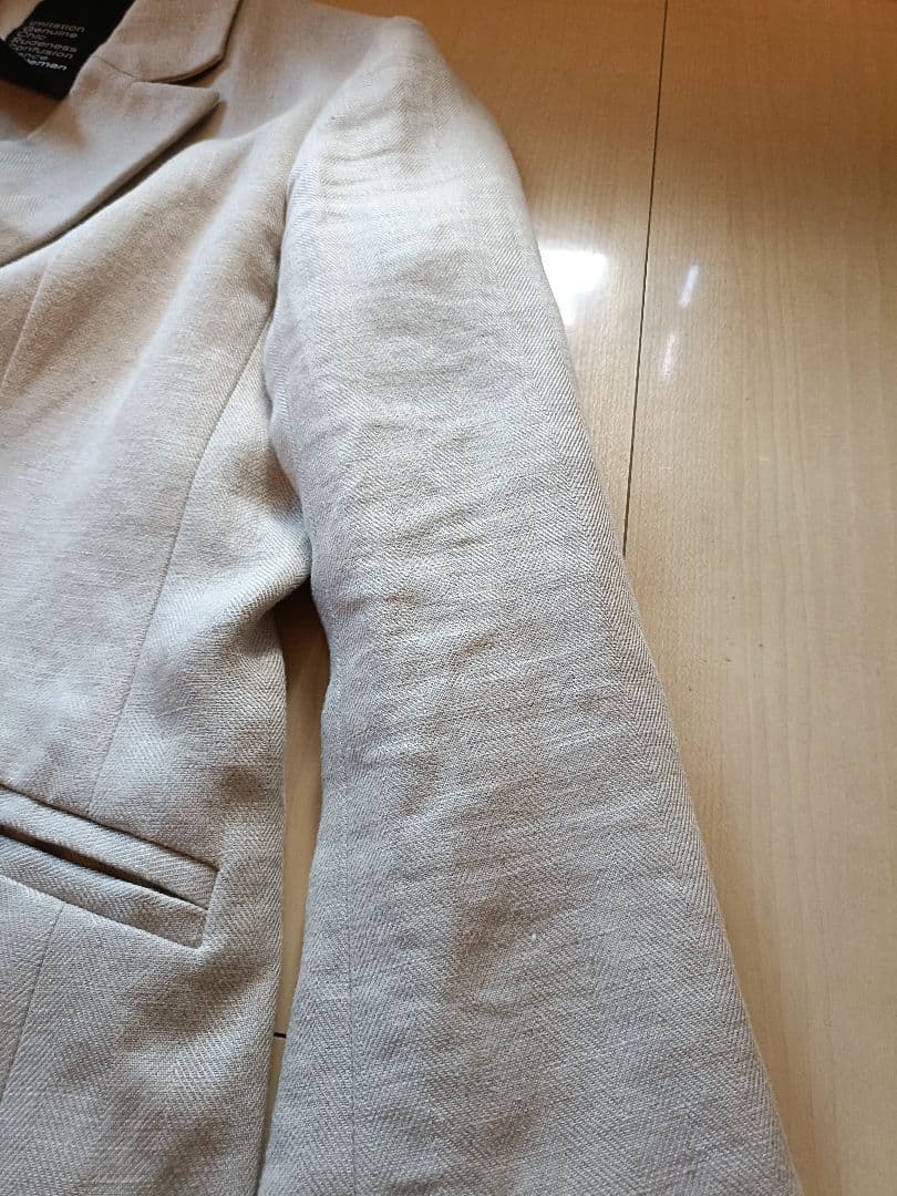 Chaos(カオス)　リネンヘリンボンジャケット　ベージュ55