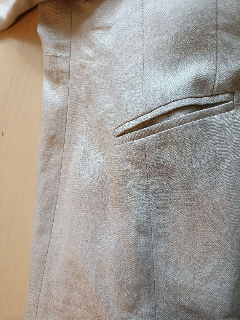 Chaos(カオス)　リネンヘリンボンジャケット　ベージュ55