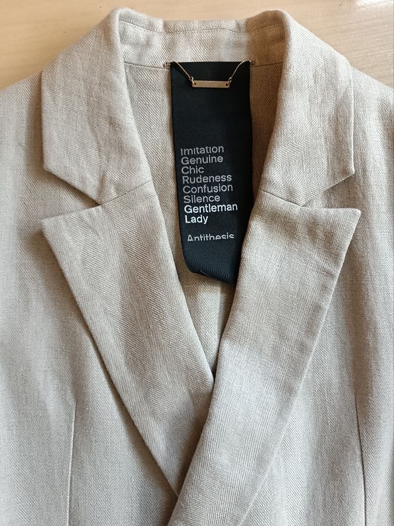 Chaos(カオス)　リネンヘリンボンジャケット　ベージュ55