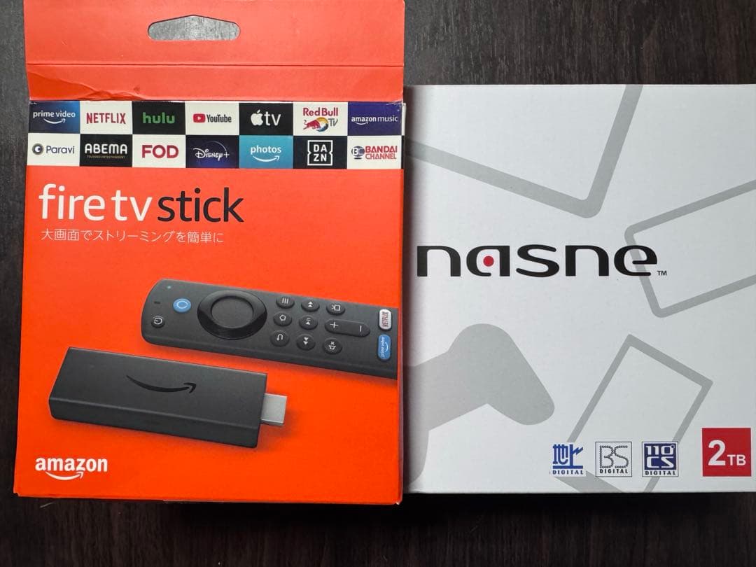 テレビ Amazon fire tv stick + Buffalo nasne