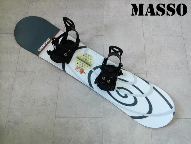 masso ジュニア スノーボードセット 128 キスマーク バインディング付き