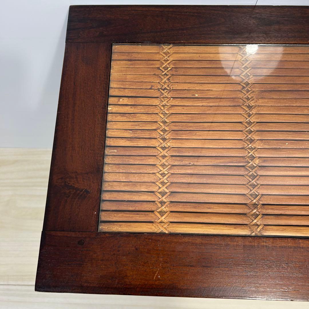 アジアン チェスト チーク無垢材 2段 木製 棚 バリ リゾート 南国風