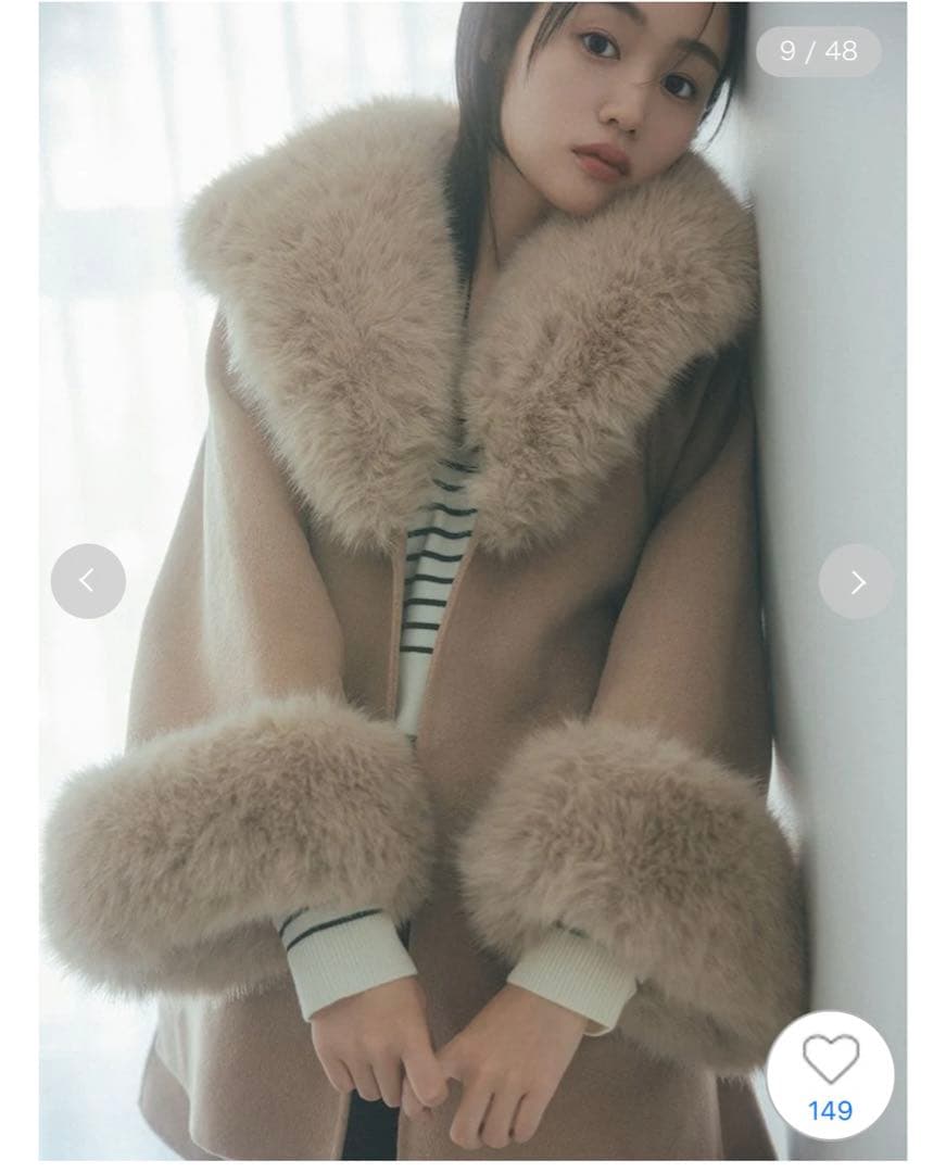 SNIDEL スナイデル ファーケープコート 今季新作