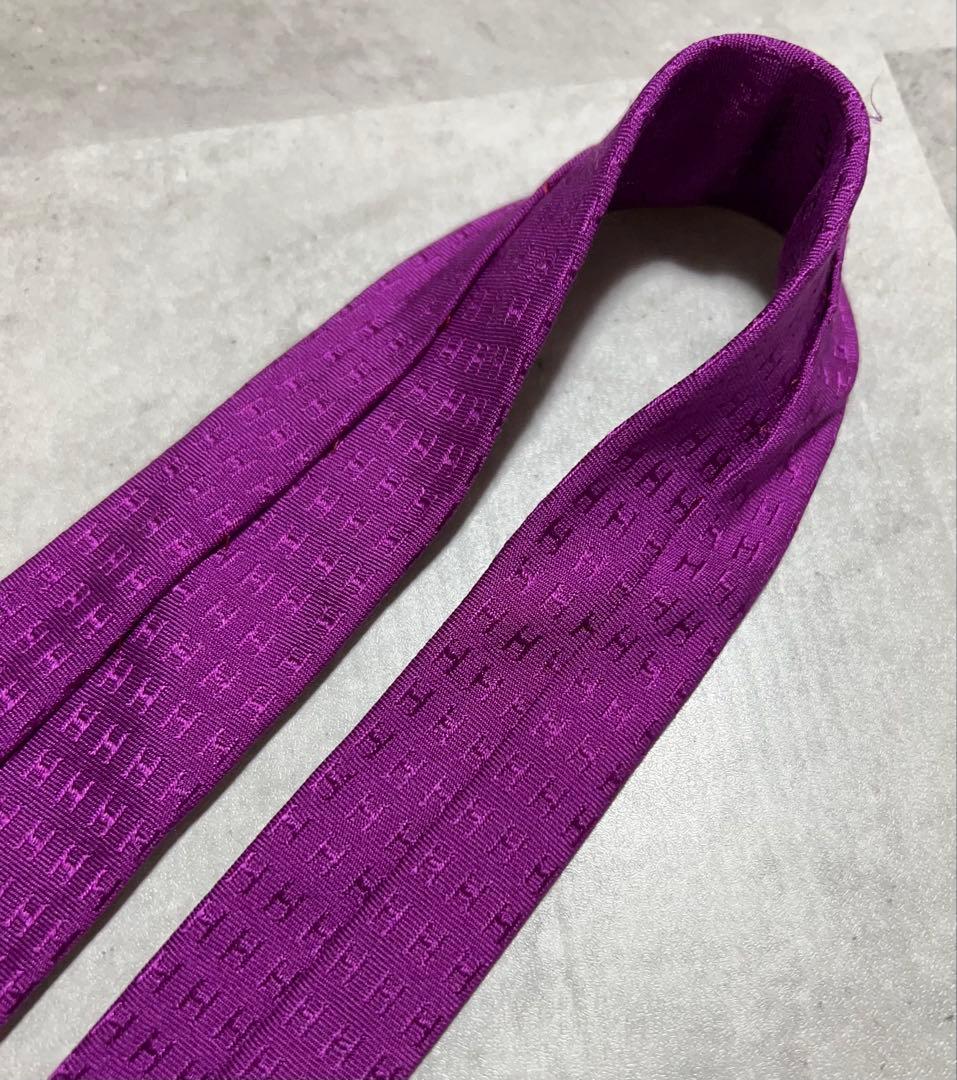 HERMES ネクタイ ハイブランド ファソネ パープル