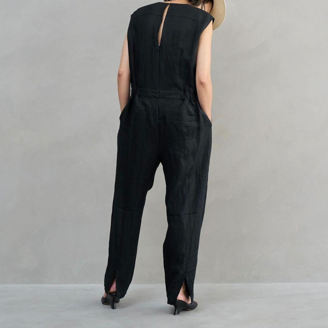 SINME シンメ Vネックオールインワン リネン