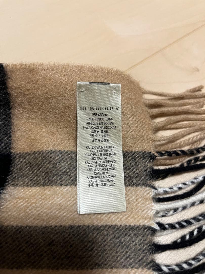 BURBERRY バーバリー マフラー カシミア100％　ハートブラック　美品