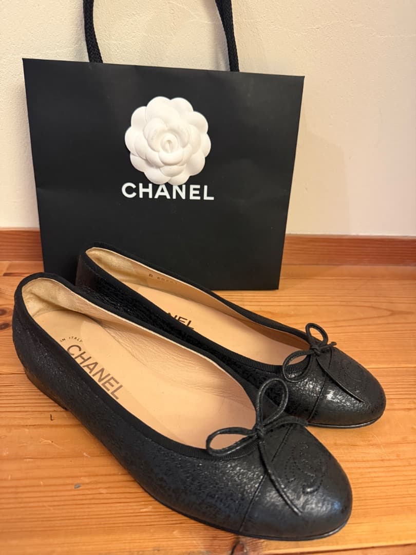 matro美品シャネルバレリーナ　バレエシューズ　ココマーク　37C