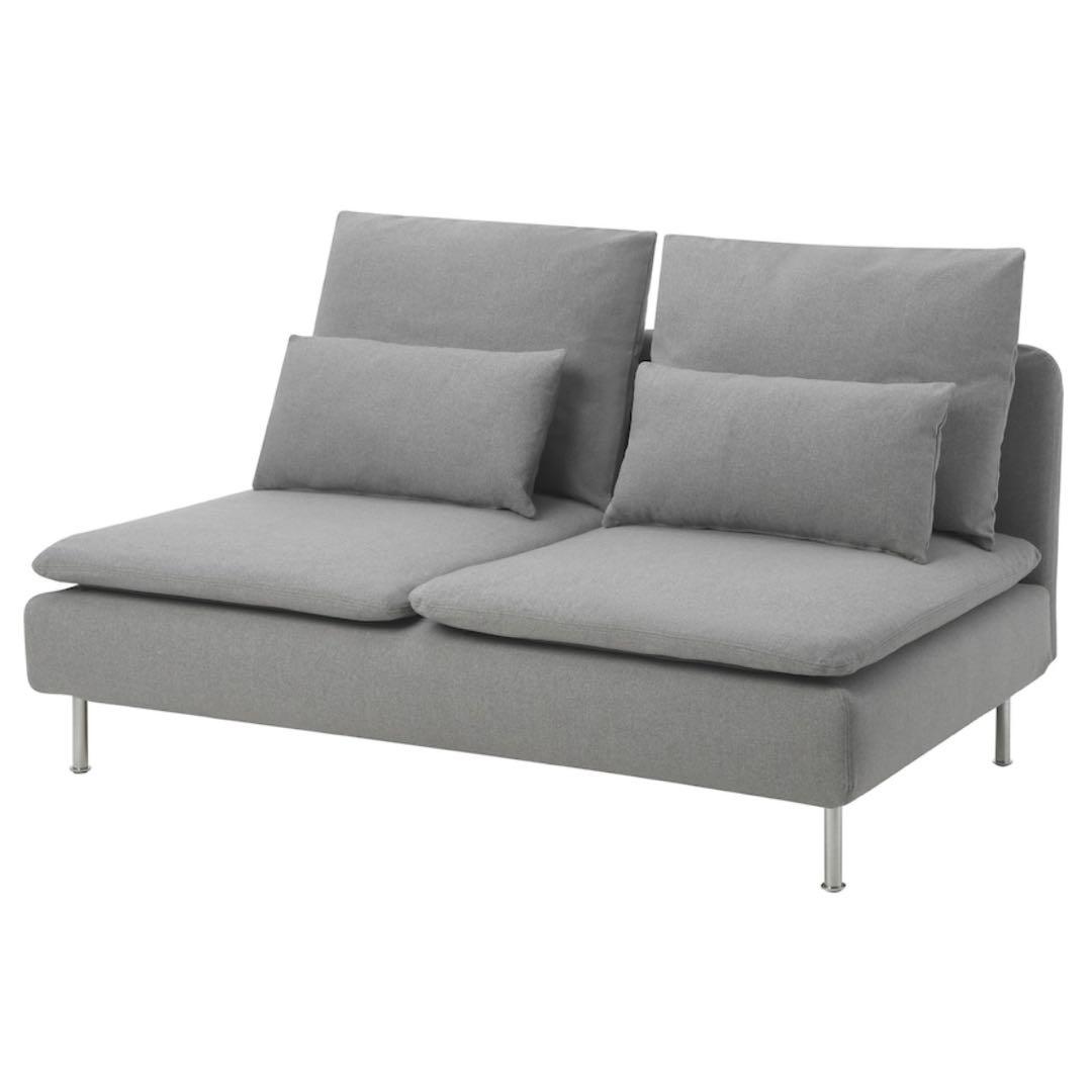 【美品】ikeaソーデルハムン 3人掛けコンパクト トネルードグレー カバーのみ