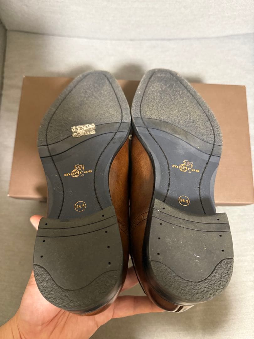 madras ブラウンレザー ドレスシューズ レースアップ