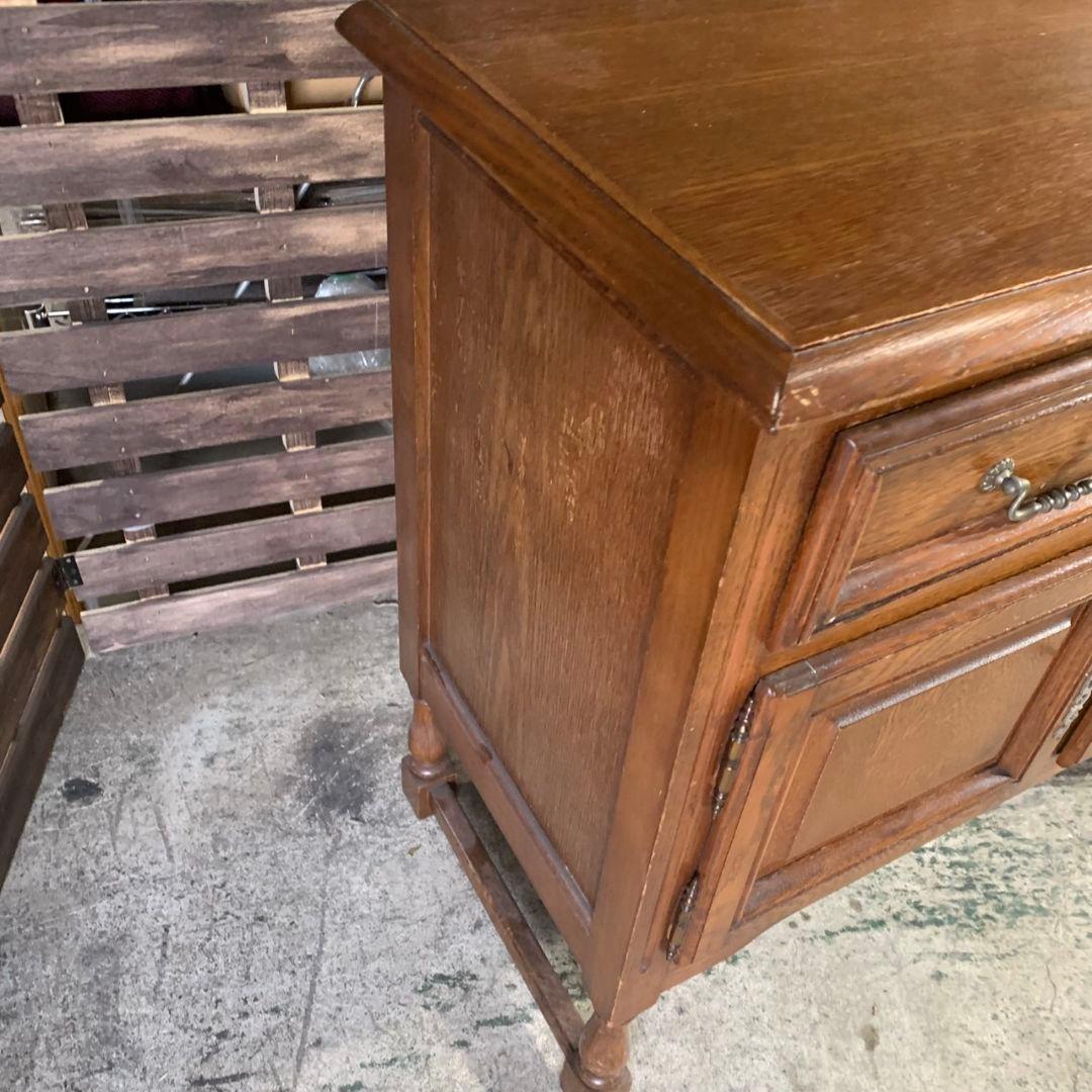 I687 アンティーク 木製キャビネット チェスト 引き出し収納 ベルギー製