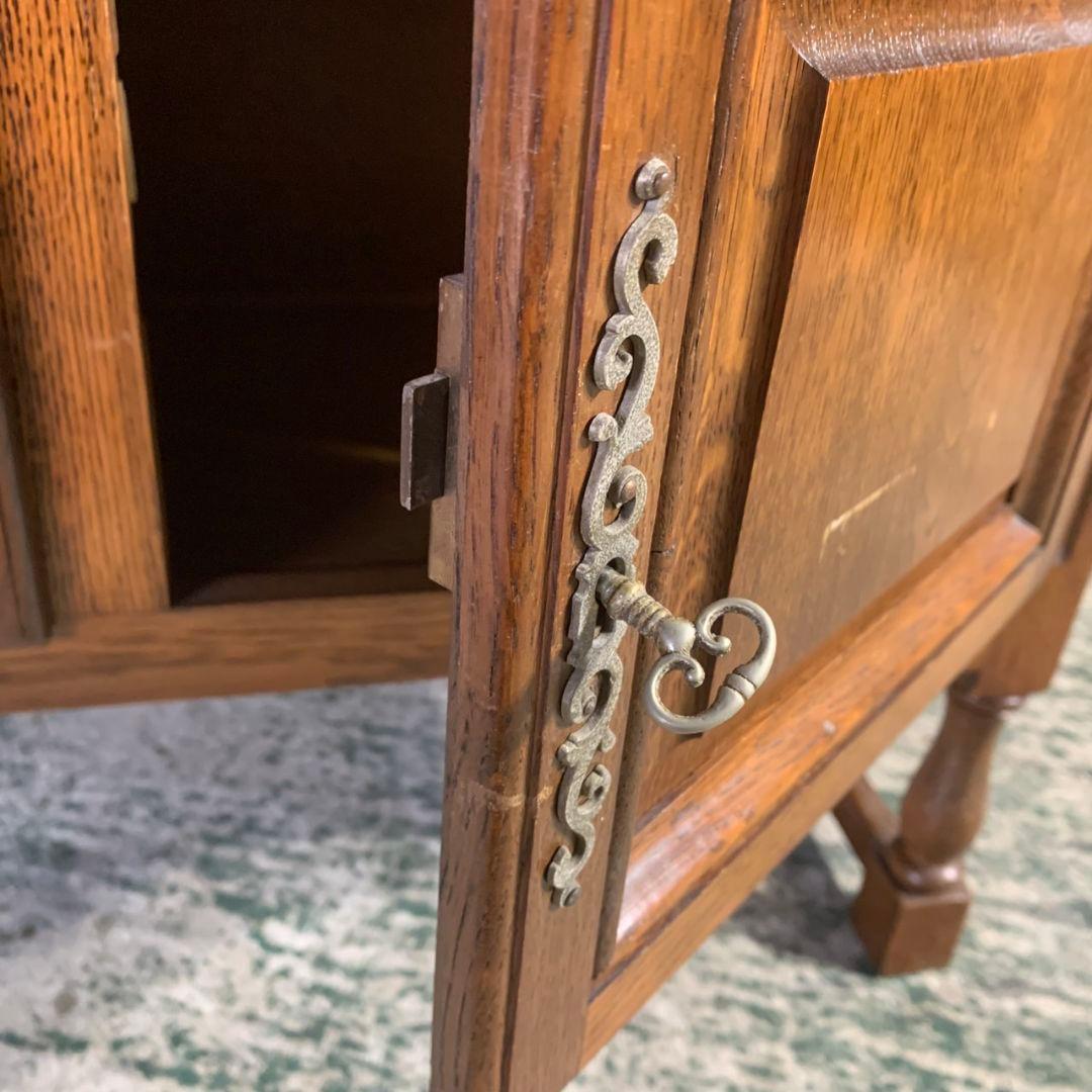 I687 アンティーク 木製キャビネット チェスト 引き出し収納 ベルギー製