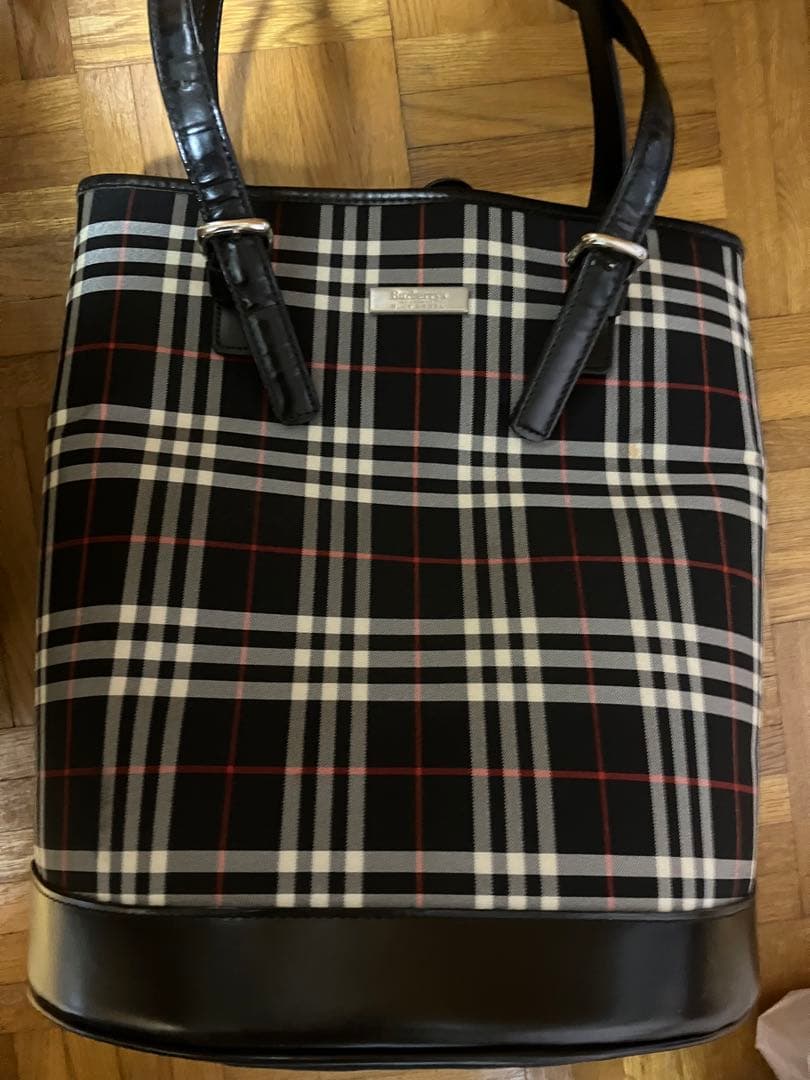 極美品　バーバリーブルーレーベル バケツ型 ショルダーバッグ ノバチェック