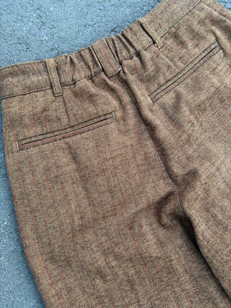 90s ワイドスラックス　赤ストライプ 古着