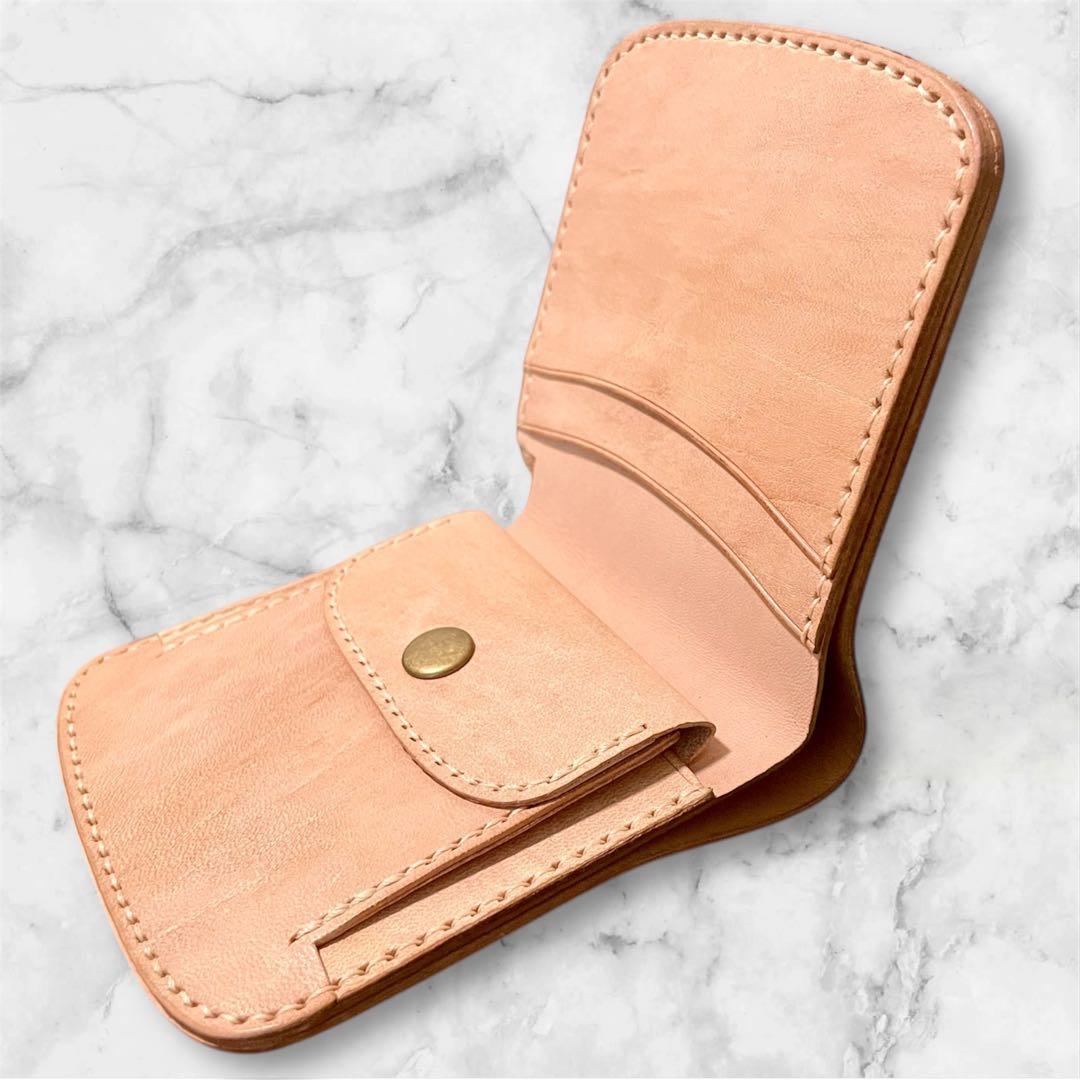 二つ折り財布　コードバン