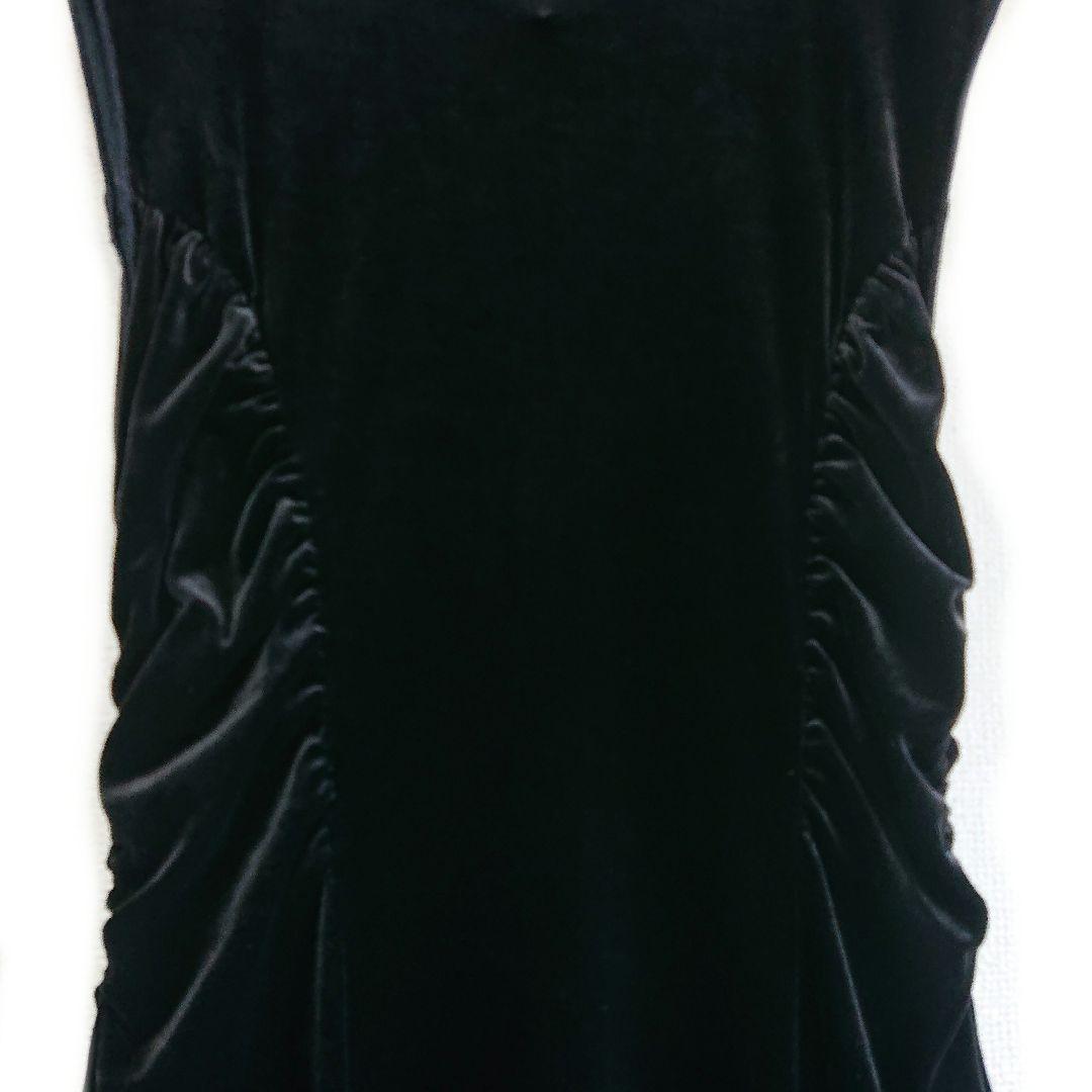 【美品】FOXEY NEWYORK ベロア ロング ワンピース ブラック