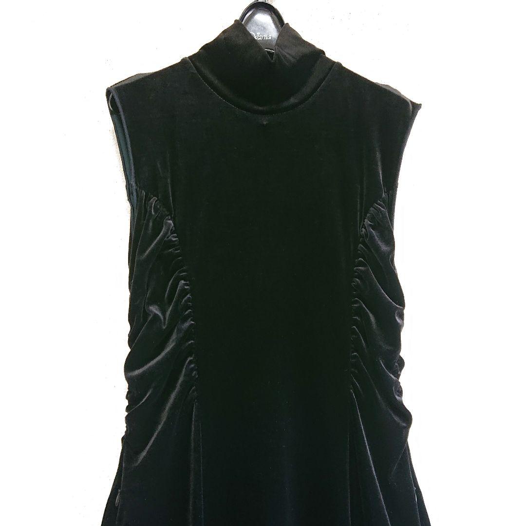 【美品】FOXEY NEWYORK ベロア ロング ワンピース ブラック