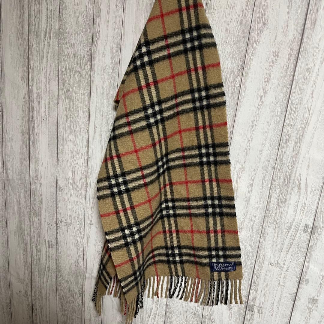 【極美品】バーバリー ノバチェック カシミア カシミヤ マフラー ストール