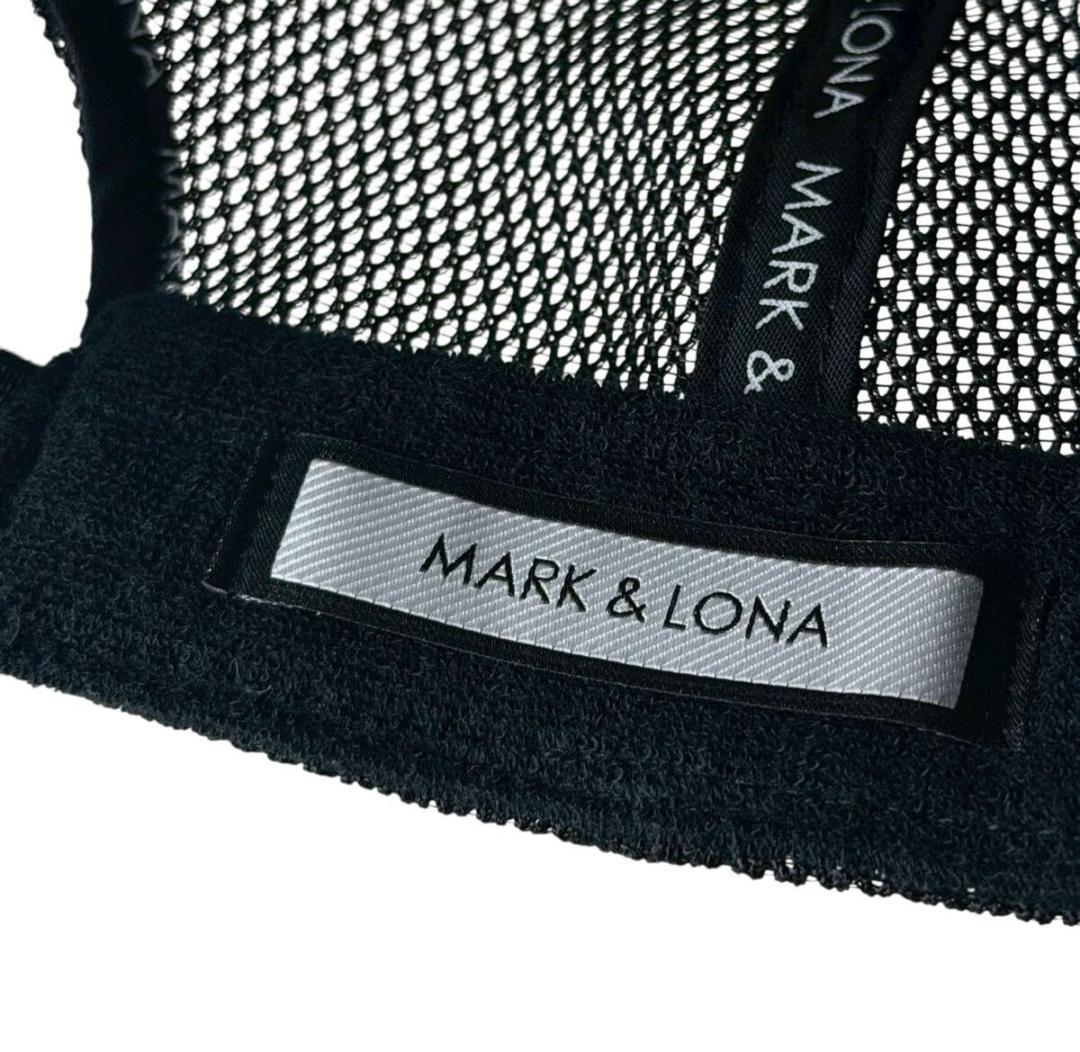 未使用品 マークアンドロナ ロゴ刺繍 メッシュキャップ ブラック/スカル