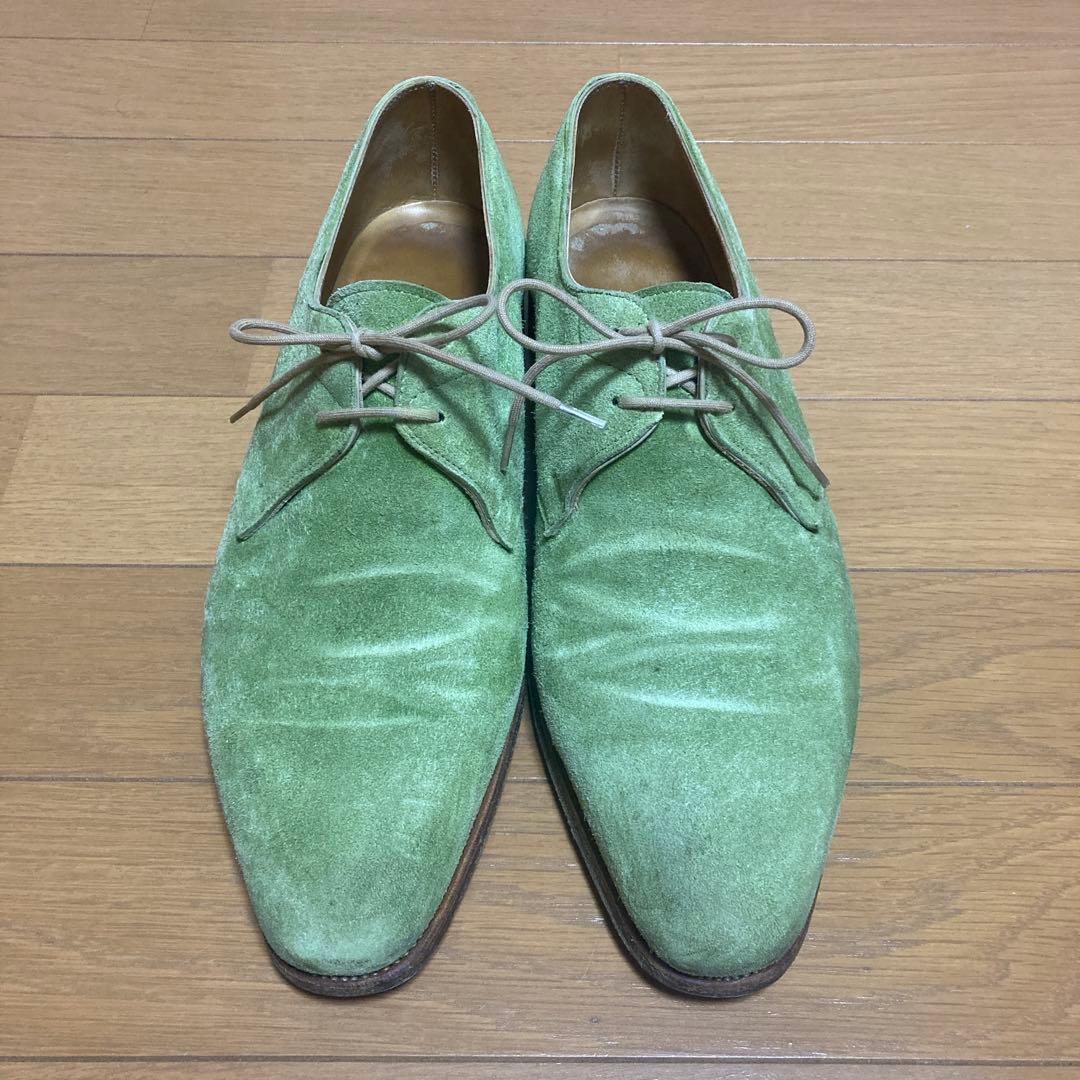 ポールスミス　JOHN LOBB グリーン スエード ドレスシューズ