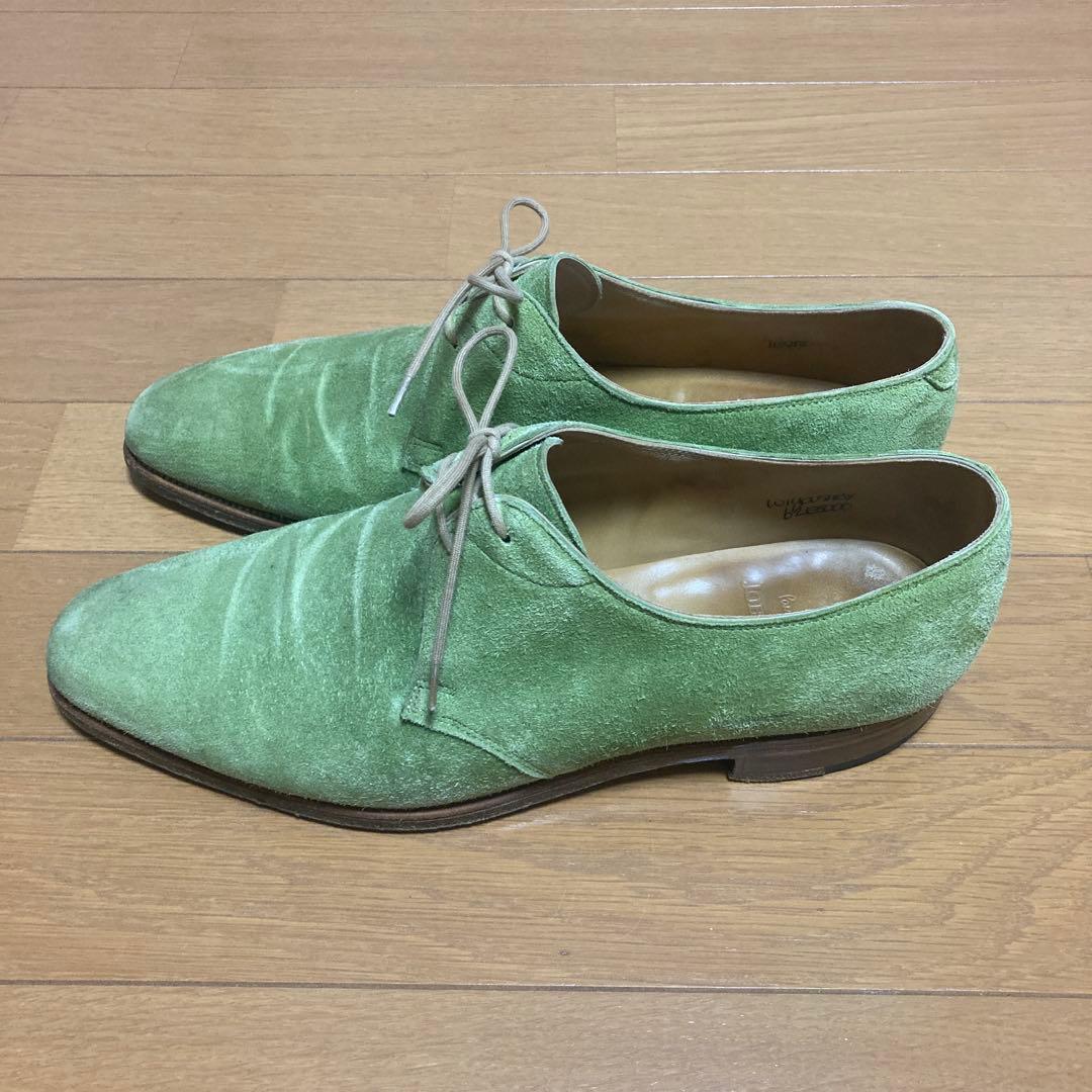 ポールスミス　JOHN LOBB グリーン スエード ドレスシューズ