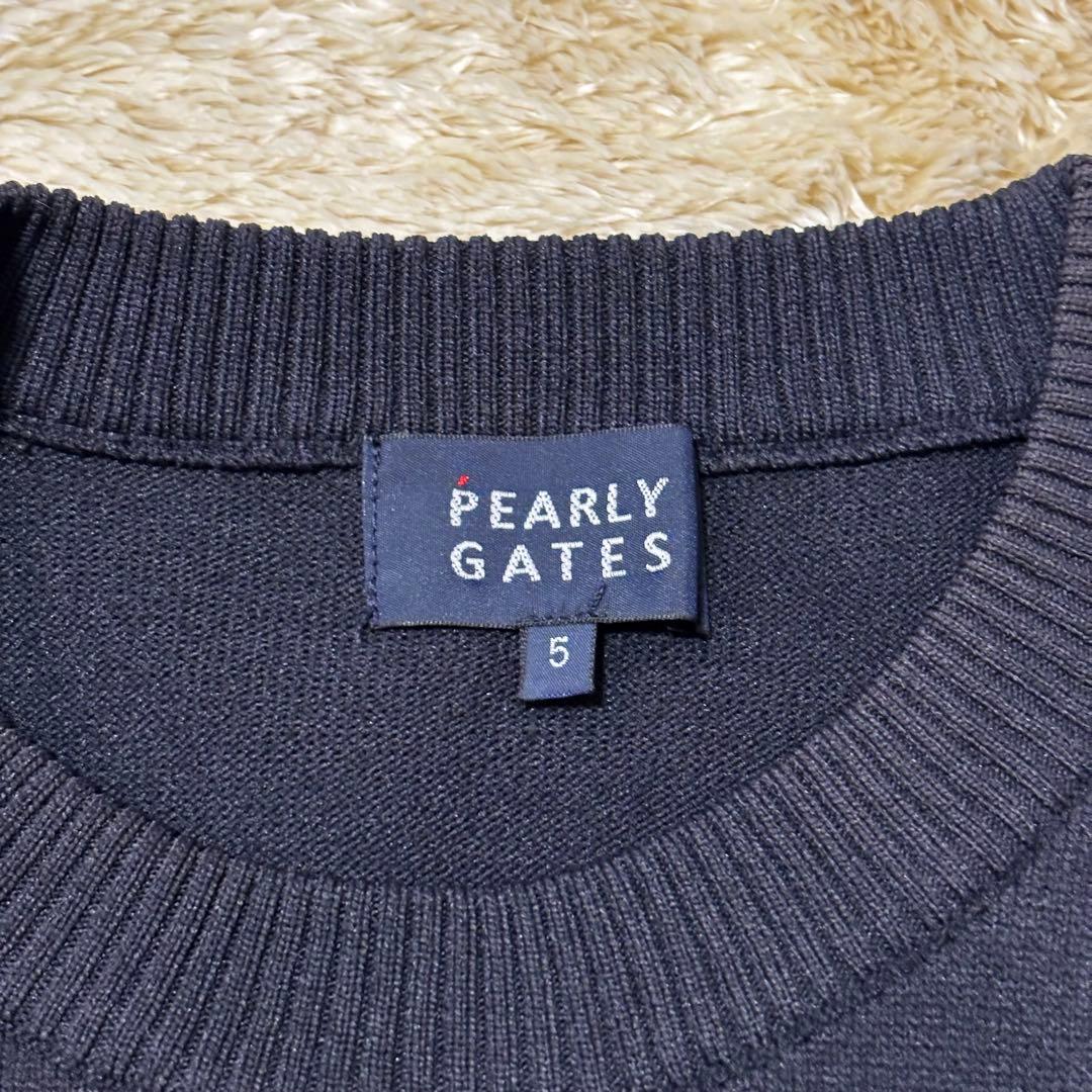 PEARLY GATES パーリーゲイツ クルーネックロゴニット ブラック 5