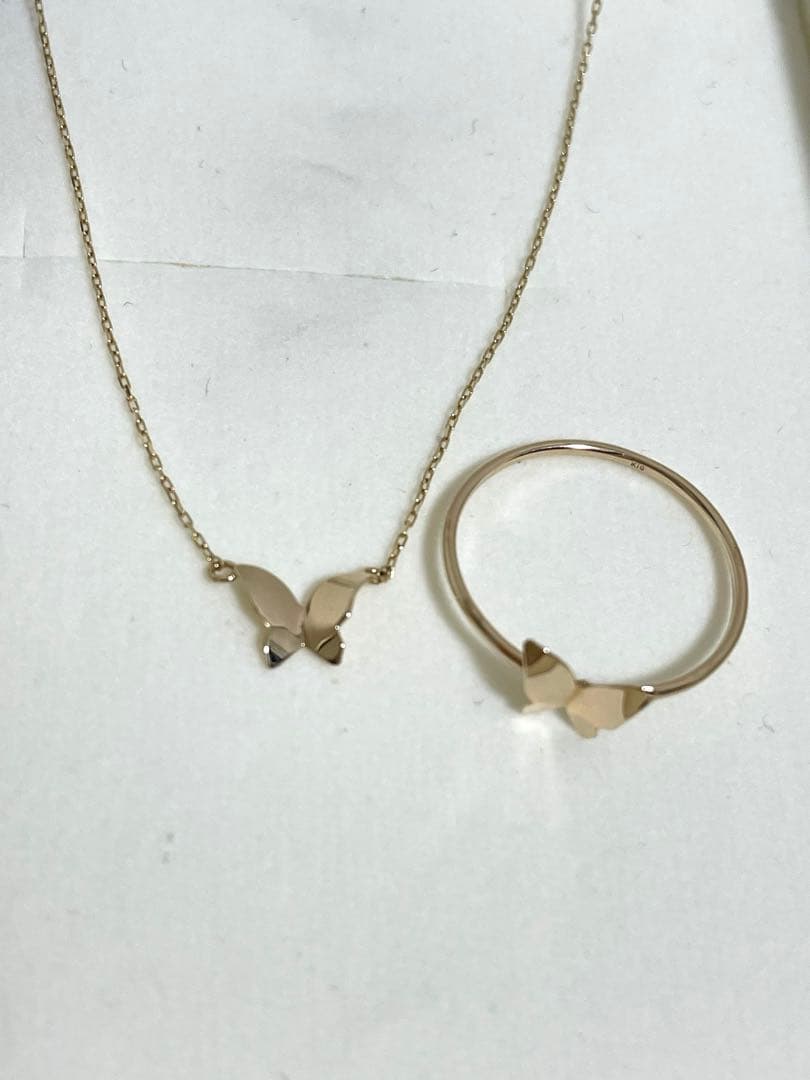 値下げ k10ネックレス リング セット