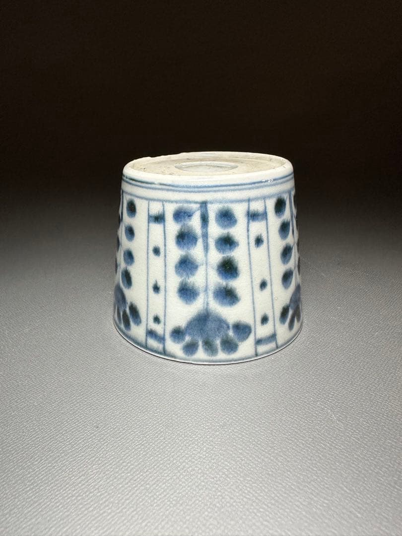 古伊万里　そば猪口　芙蓉手　染付　白磁　江戸時代後期