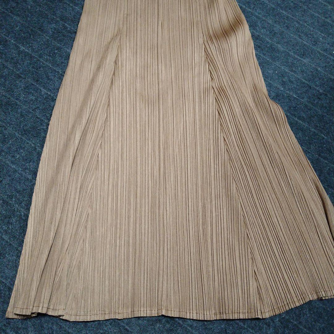 プリーツプリーズキャメルワンピ風チュニックサイズ3