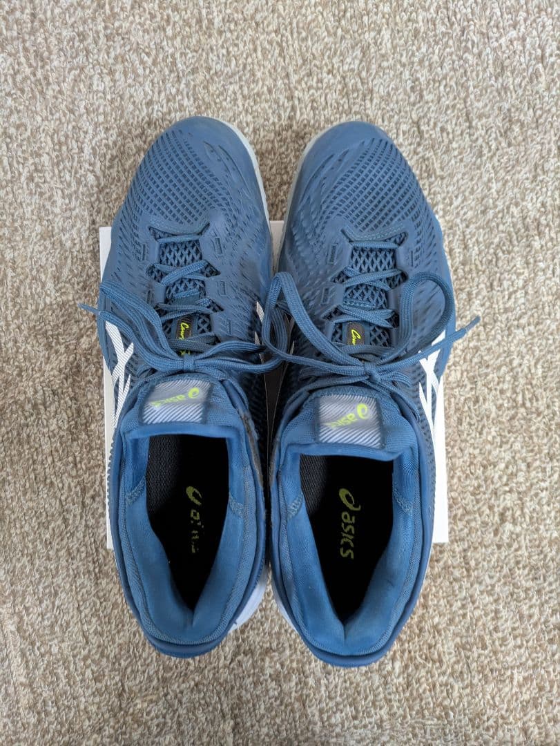 ★アシックス ASICS テニスシューズ ネイビー/ホワイト/グリーン★