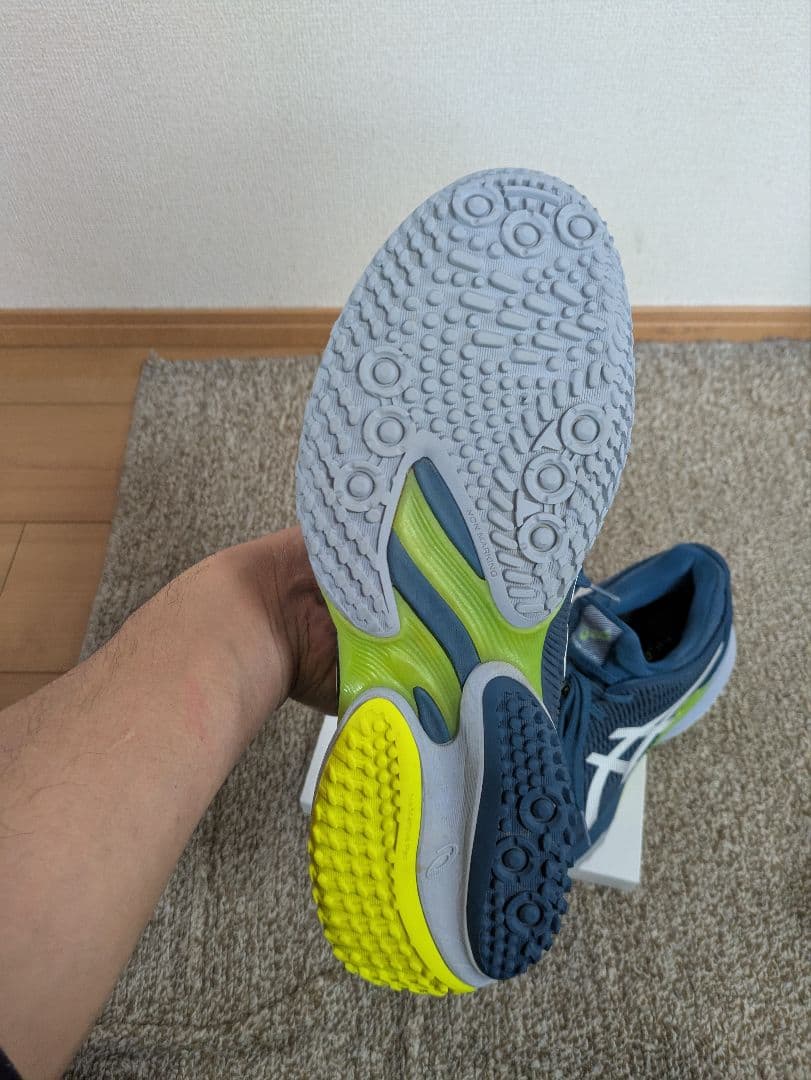 ★アシックス ASICS テニスシューズ ネイビー/ホワイト/グリーン★