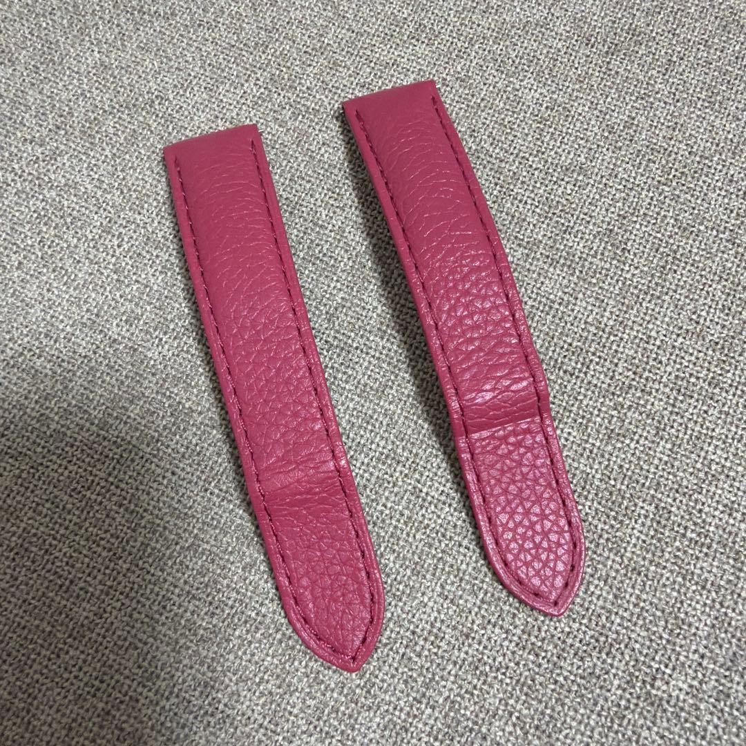 （美品）Cartier タンクソロSM カーフレザー　ベルト　ピンク