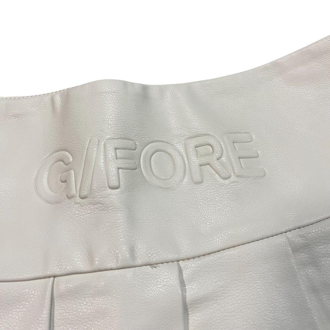 【韓国モデル】G/FORE ジーフォア レザー スカート M ホワイト ゴルフ