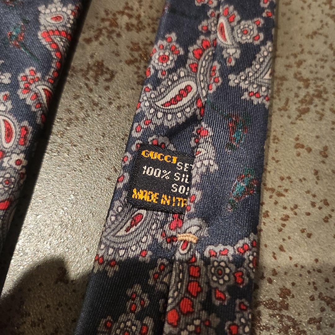 GUCCI グッチ ネクタイ ペイズリー ネイビー ハイブランド 高級 人気