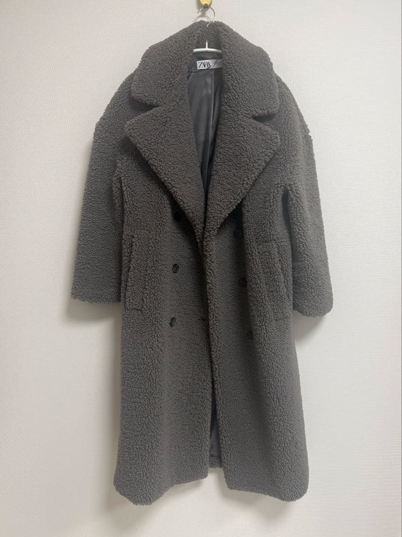 ZARA フェイクボアロングコート
