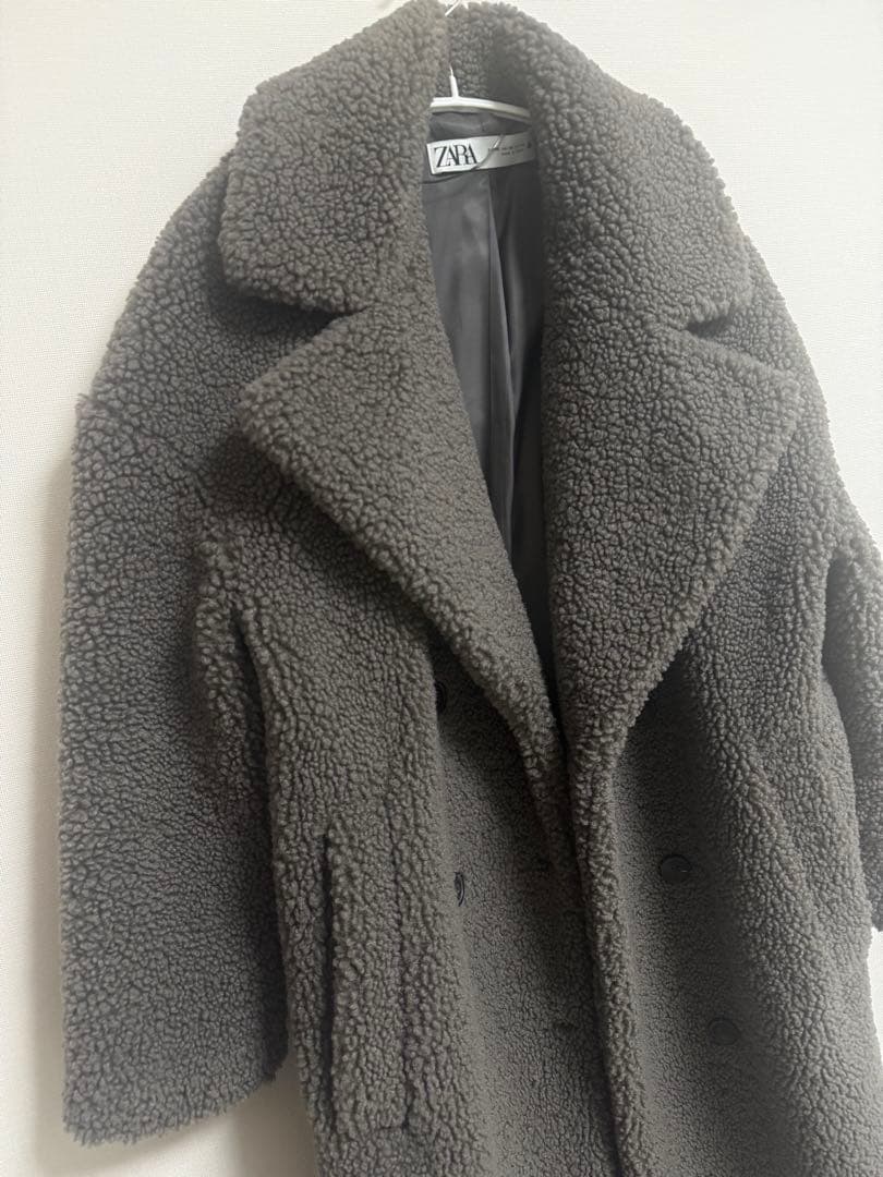 ZARA フェイクボアロングコート