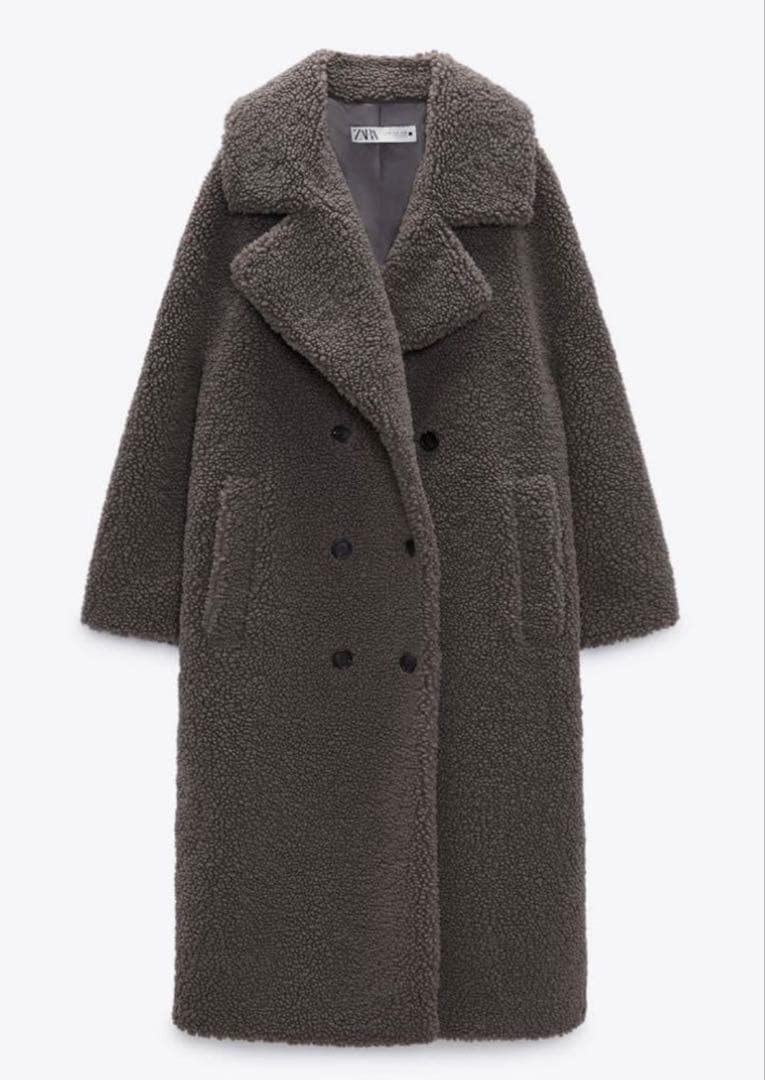 ZARA フェイクボアロングコート