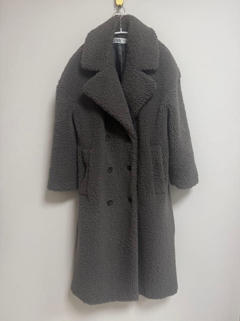 ZARA フェイクボアロングコート