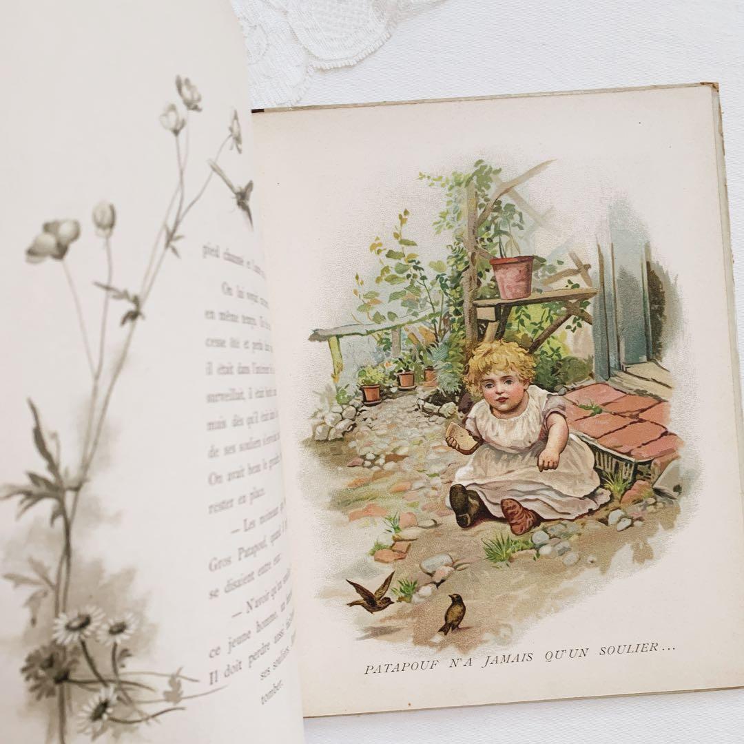 ꙳⋆愛らしい挿絵のフランスアンティーク絵本⋆꙳古書　ビンテージ