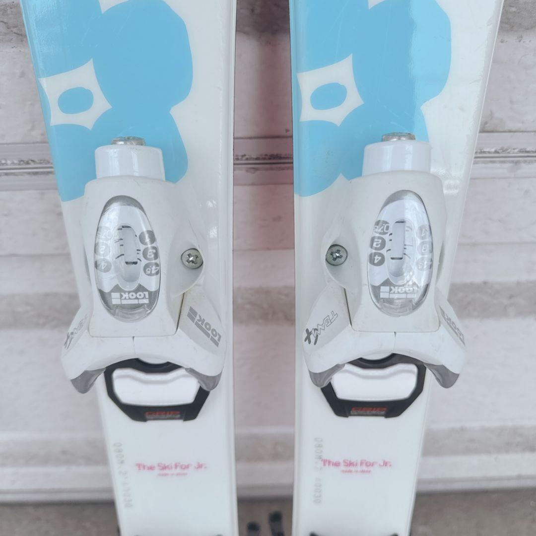 P-PRITY 子ども用スキー板 80cm ストック付き 花柄 花模様 キュート