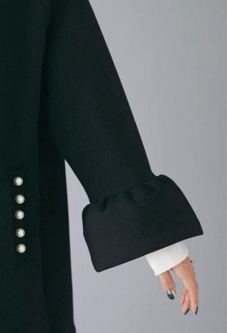 新品未使用✨ Frene フラーネ 袖フレアパールボンディングコート M−L