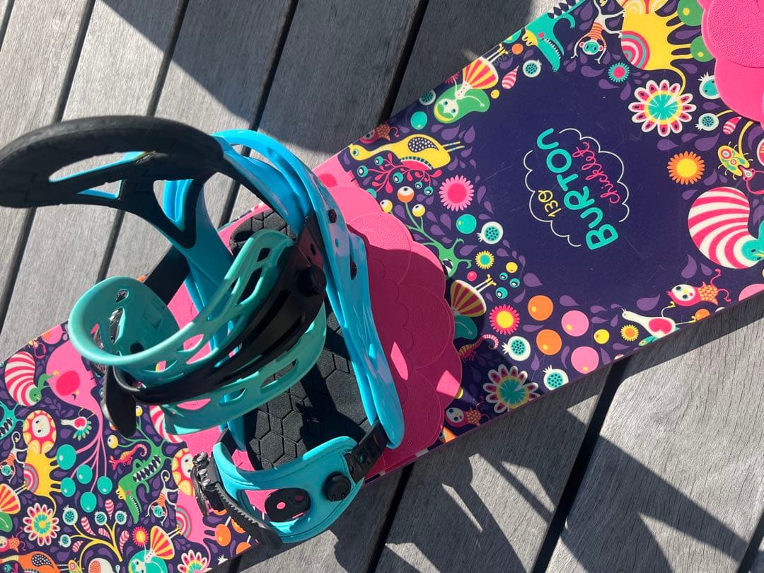 Burton スノーボード バインディング　セット　カラフルデザイン 130