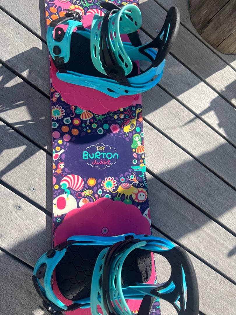 Burton スノーボード バインディング　セット　カラフルデザイン 130