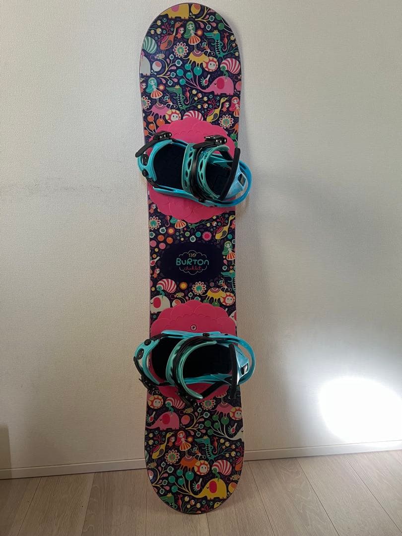 Burton スノーボード バインディング　セット　カラフルデザイン 130